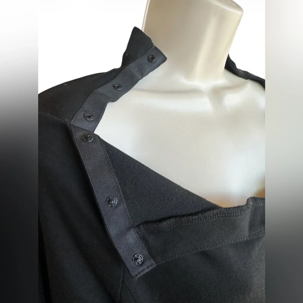 NWOT Deyeek Women’s Black Long Sleeve Zip Up Post Op Shirt w/ Drain Pockets M - Picture 4 of 12